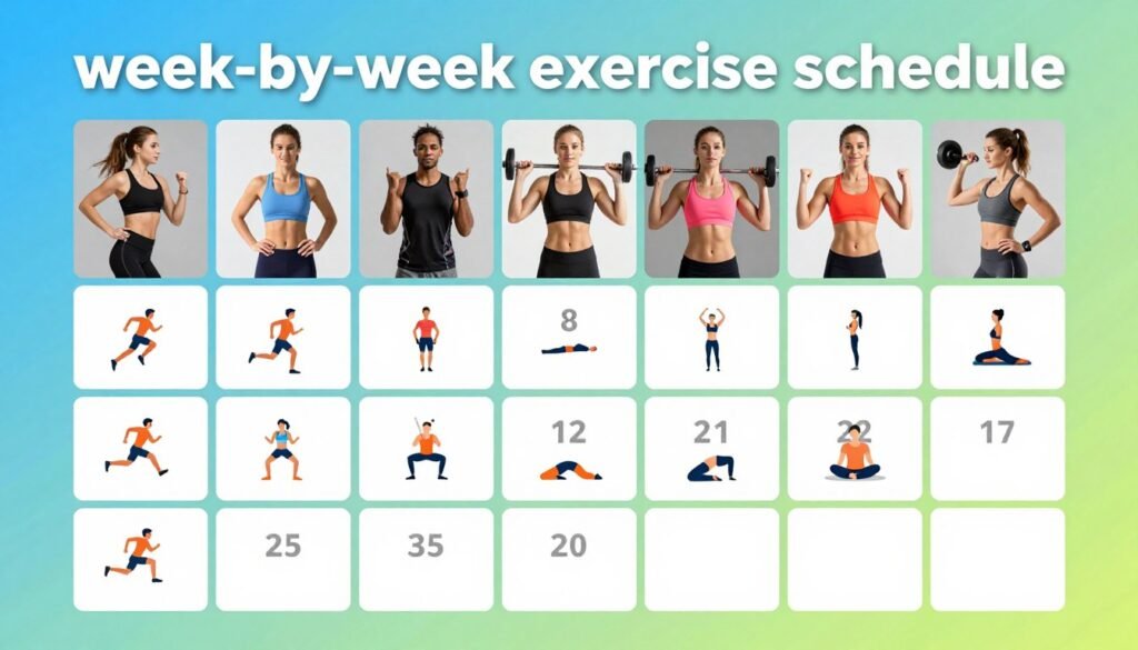 week-by-week exercise schedule
